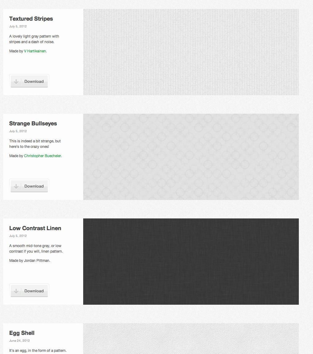 Subtle patterns tiled&nbsp;backgrounds